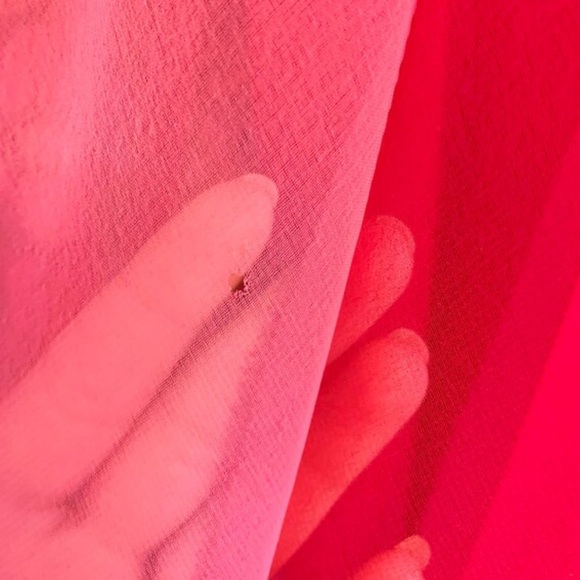 XS/S| 60s “Jack Bryan” Chiffon Multi Colored Pink Prom Formal Gown - Picture 6 of 7